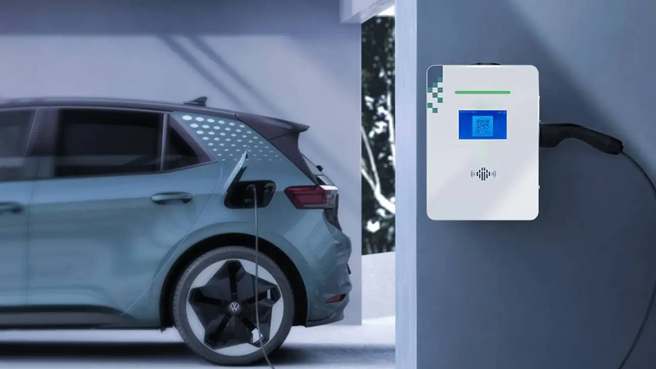 EV töltő kereskedelmi célra 22 kW csatlakozóaljzattal